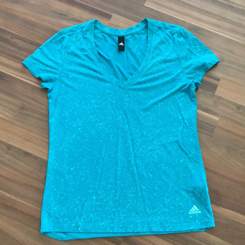 Adidas V-neck athletic shirt